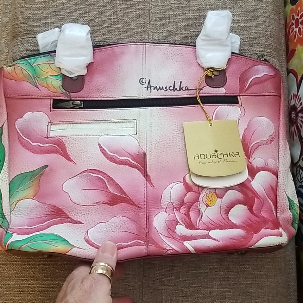 Anuschka precious peonies 7155 satchel